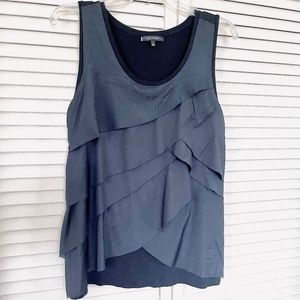 Anne Klein navy layered tank top size  Large
